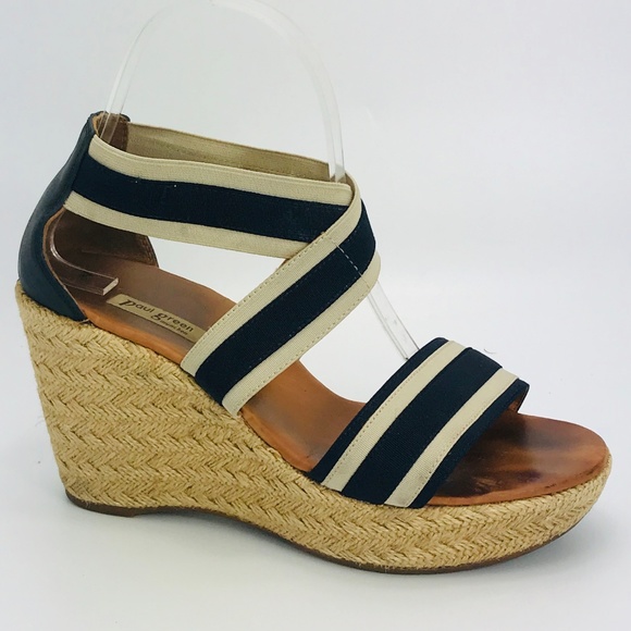 Paul Green Monique Munchen Navy Nautical Wedge - Picture 4 of 8